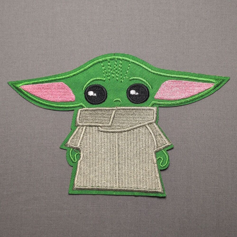 Baby Yoda Iron On Patch | Cute Embroidered Character Patch